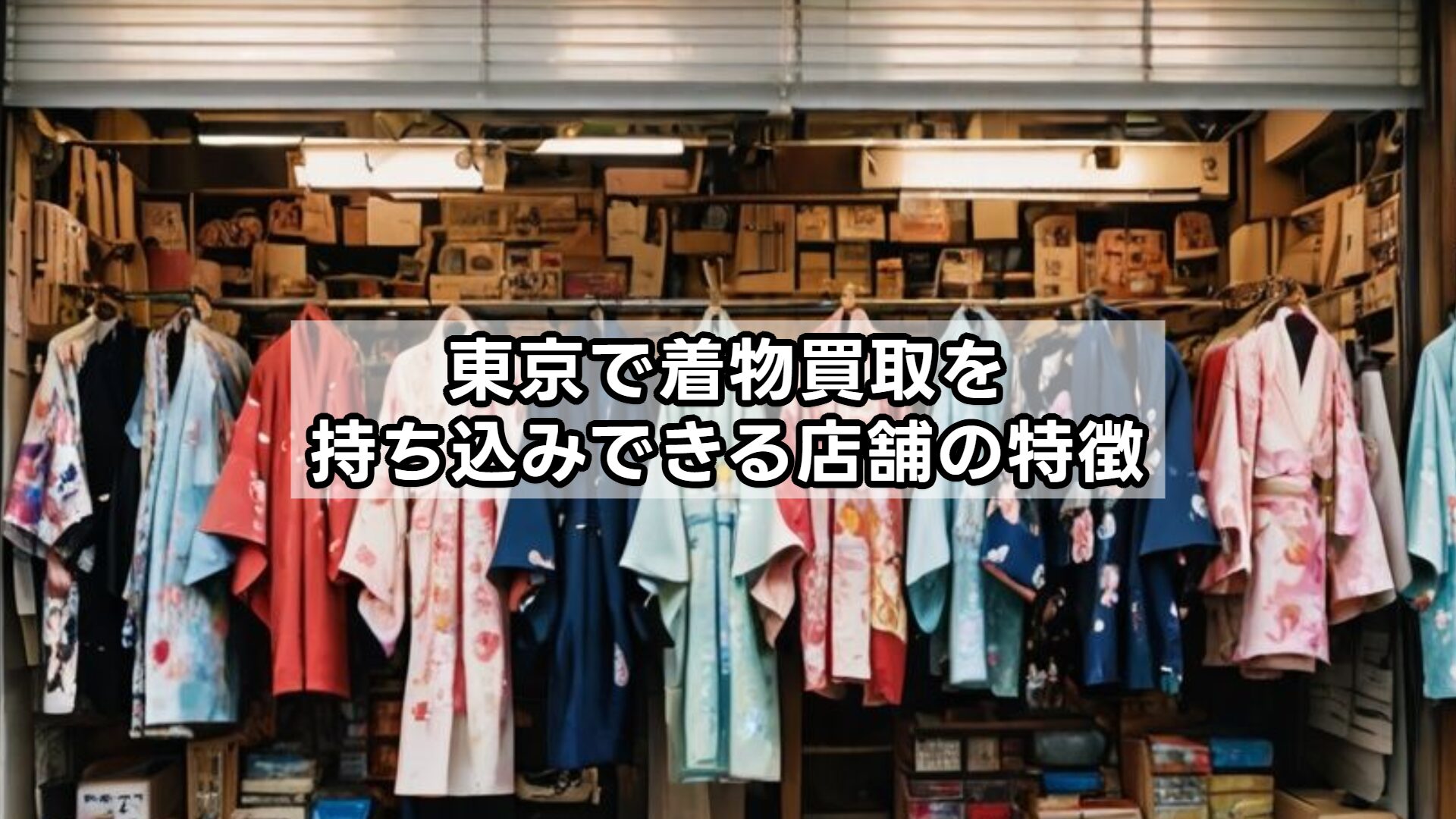 東京で着物買取を持ち込みできる店舗の特徴