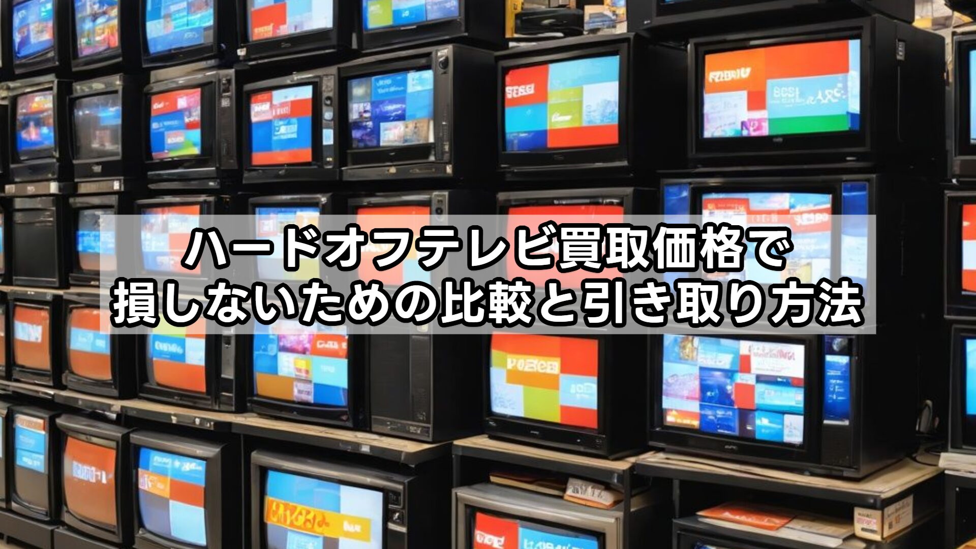 ハードオフテレビ買取価格で損しないための比較と引き取り方法
