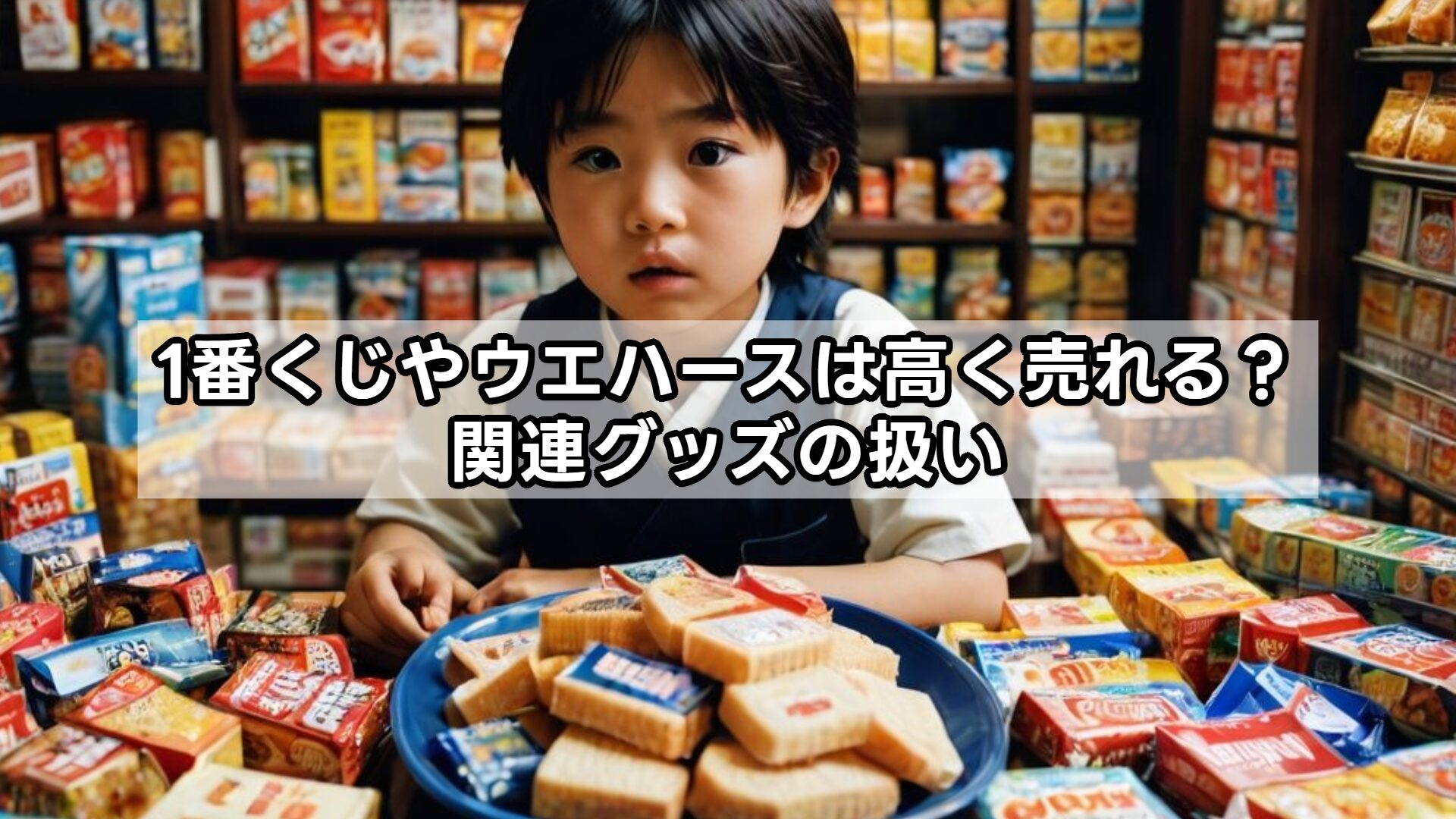 1番くじやウエハースは高く売れる？関連グッズの扱い