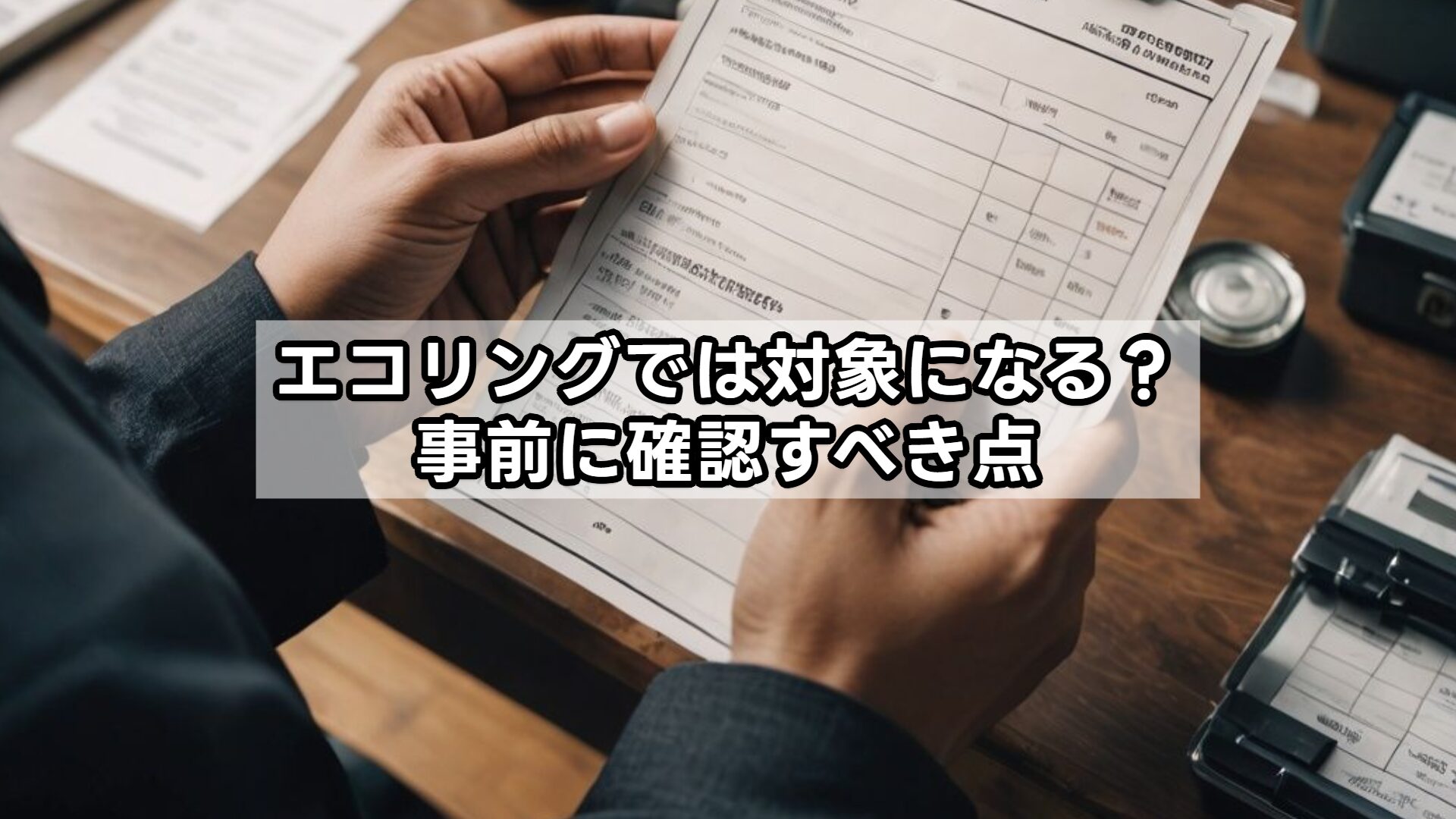 エコリングでは対象になる？事前に確認すべき点