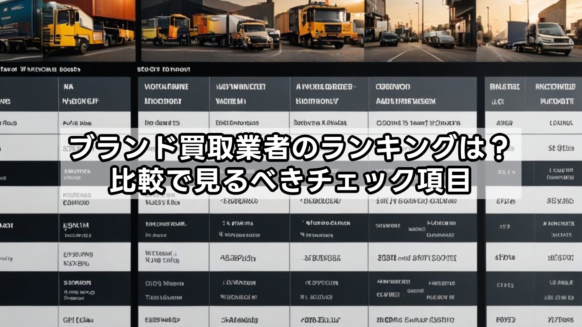 ブランド買取業者のランキングは？比較で見るべきチェック項目