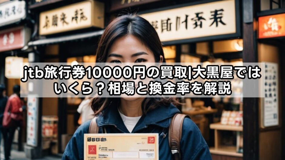 jtb旅行券10000円の買取|大黒屋ではいくら？相場と換金率を解説
