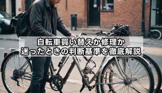 自転車買い替えか修理か迷ったときの判断基準を徹底解説