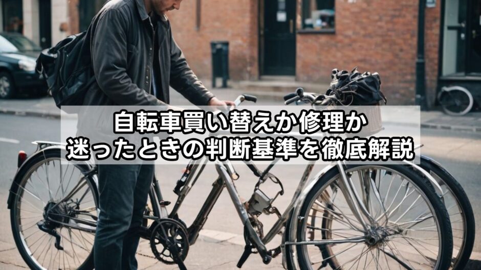自転車買い替えか修理か迷ったときの判断基準を徹底解説