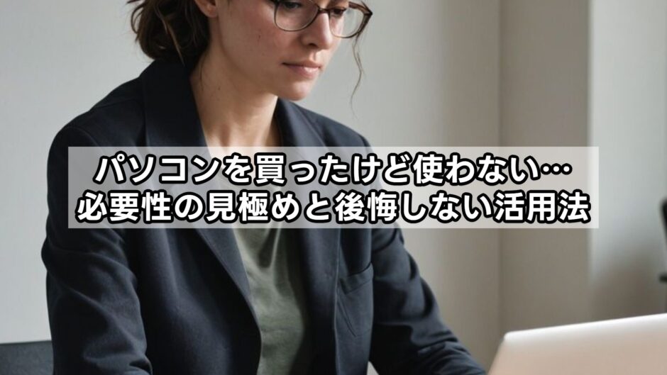 パソコンを買ったけど使わない…必要性の見極めと後悔しない活用法