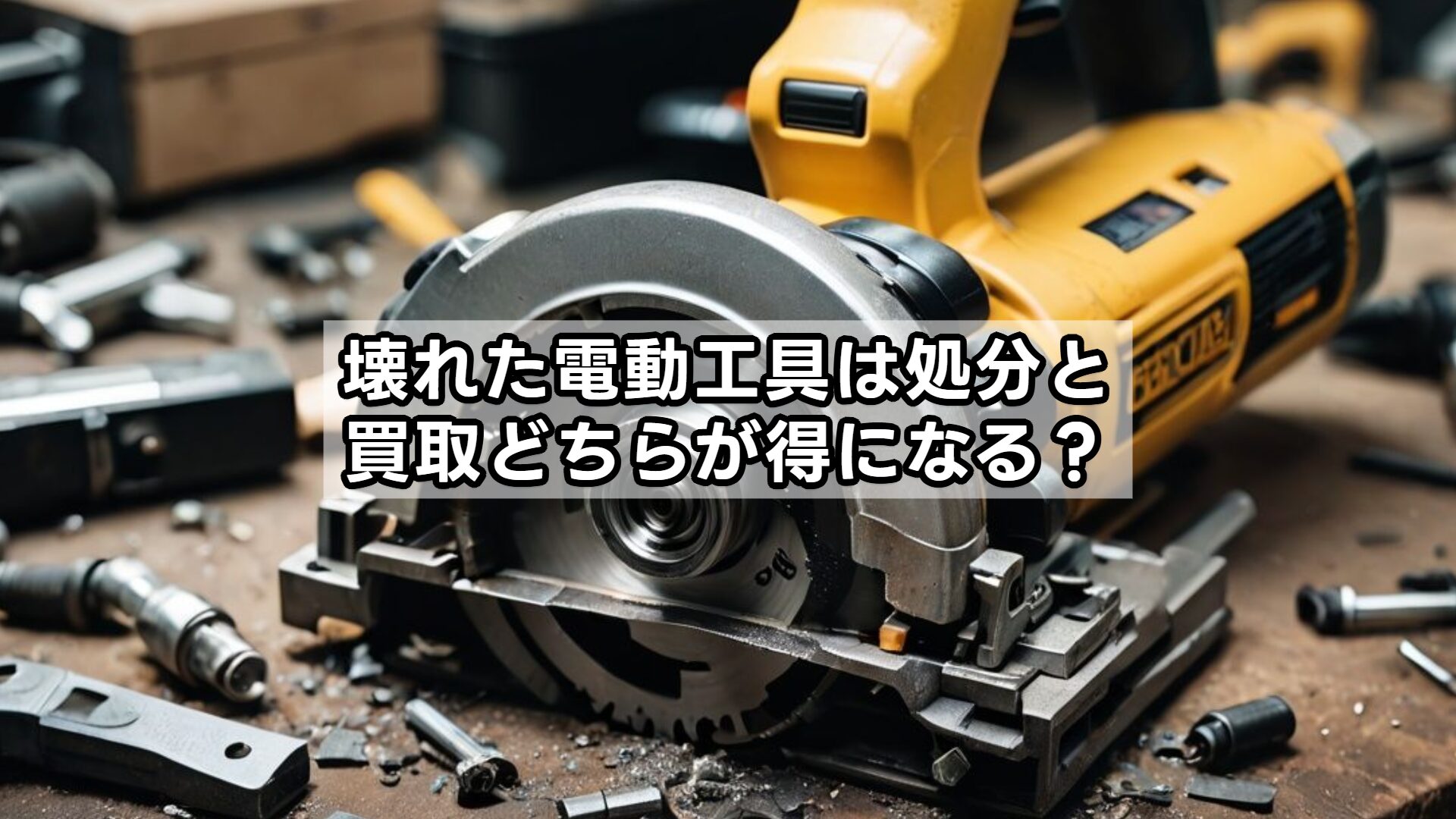 壊れた電動工具は処分と買取どちらが得になる？