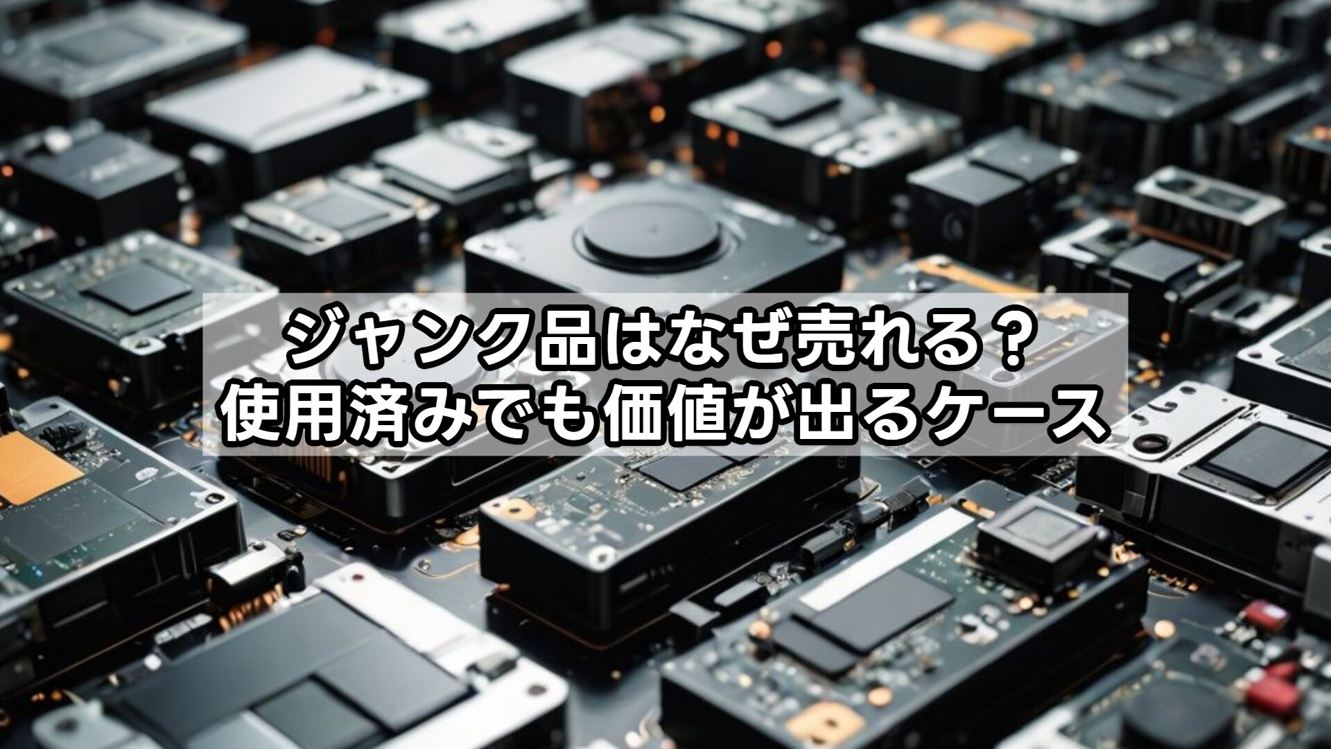 ジャンク品はなぜ売れる？使用済みでも価値が出るケース