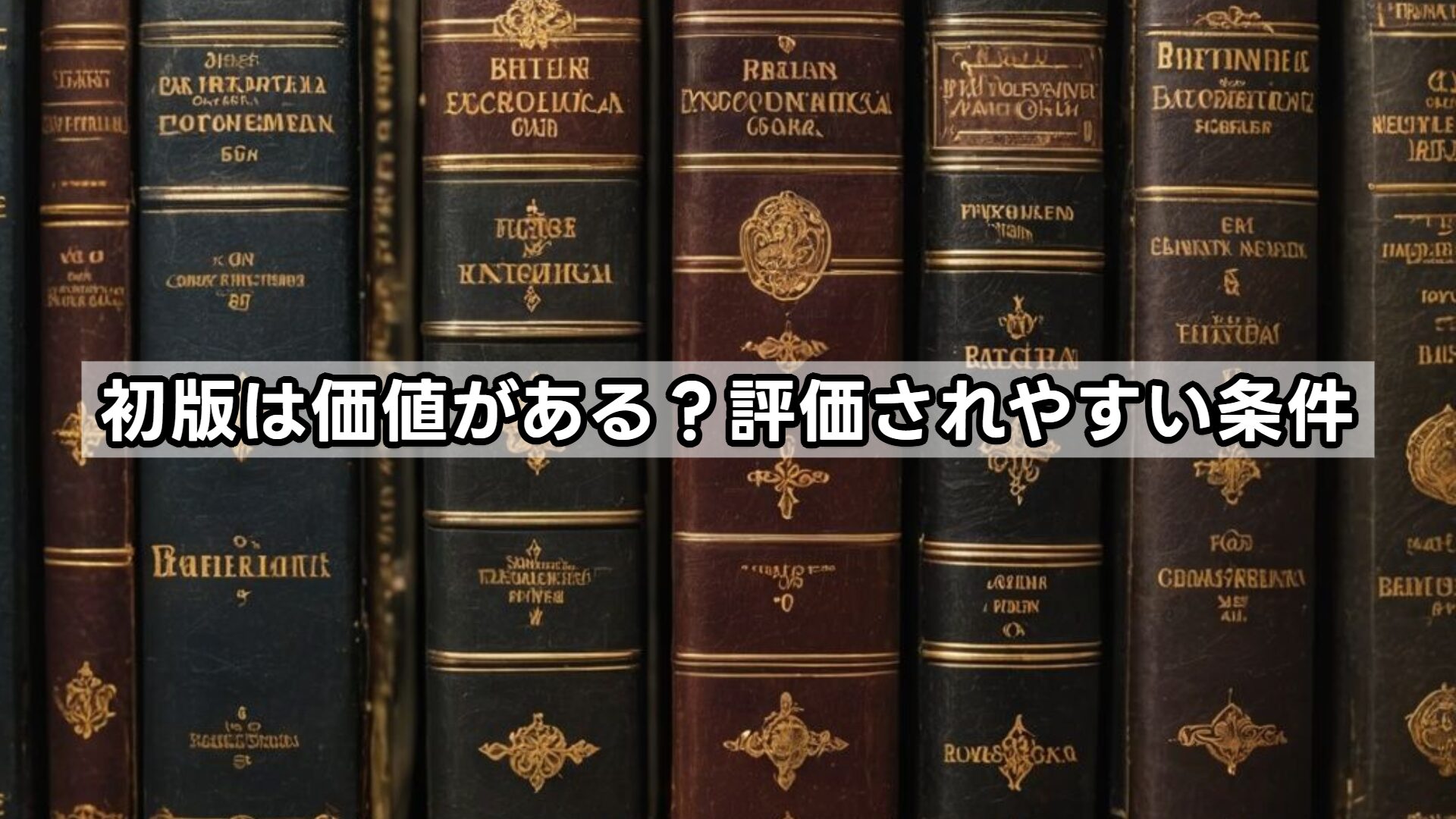 初版は価値がある？評価されやすい条件