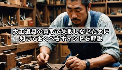 大工道具の買取で失敗しないために知っておくべきポイントを解説