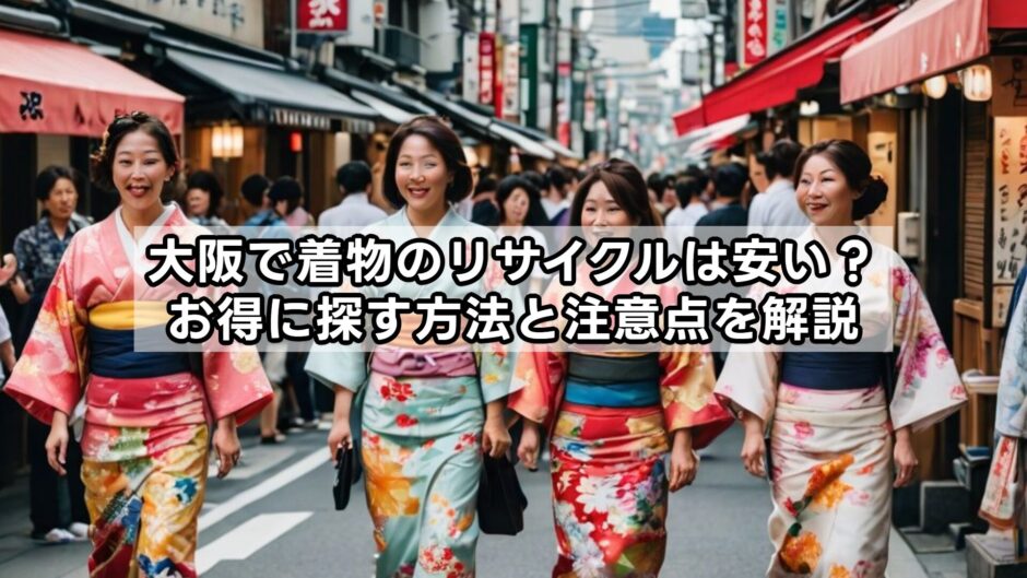 大阪で着物のリサイクルは安い？お得に探す方法と注意点を解説