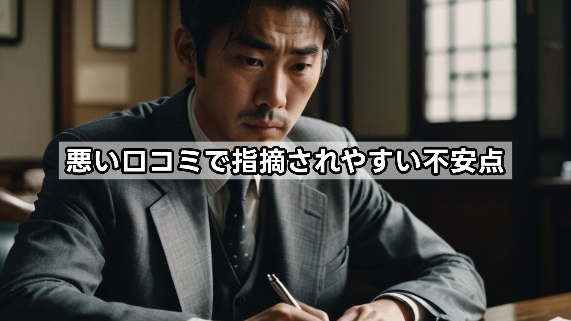 悪い口コミで指摘されやすい不安点