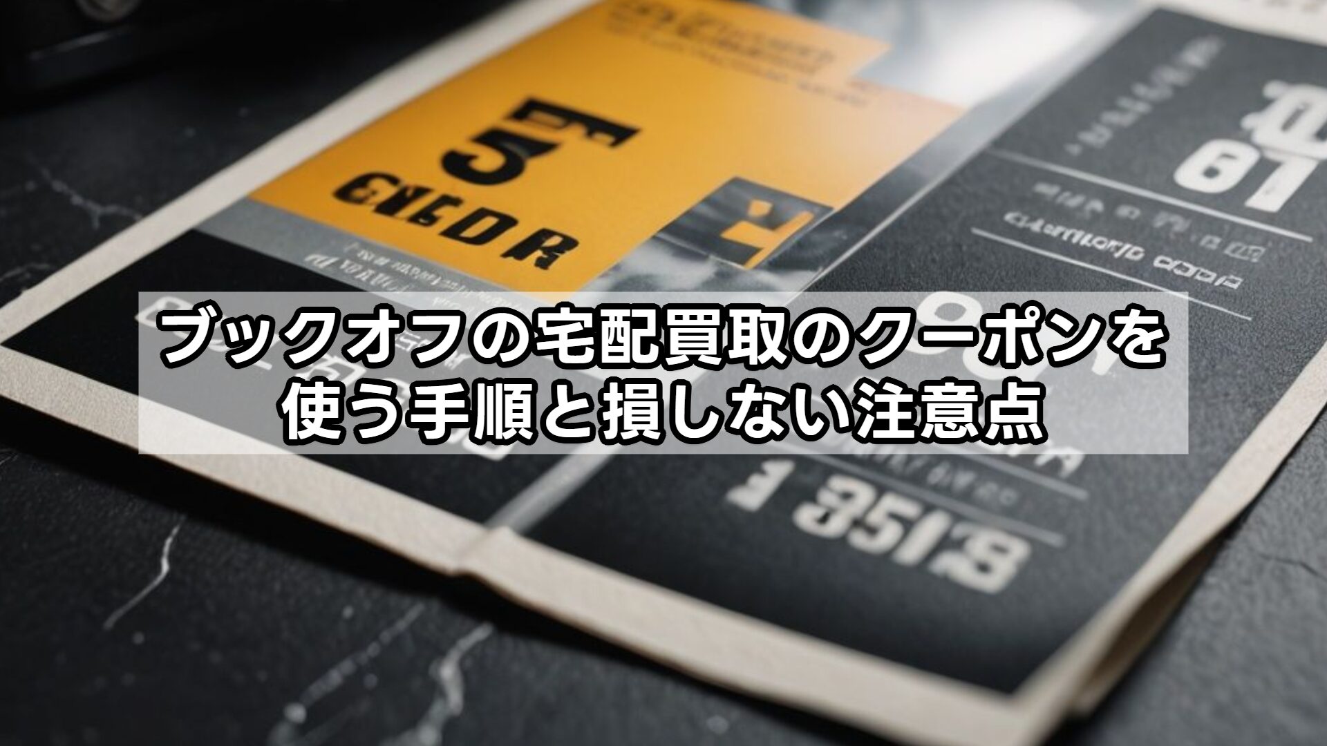 ブックオフの宅配買取のクーポンを使う手順と損しない注意点