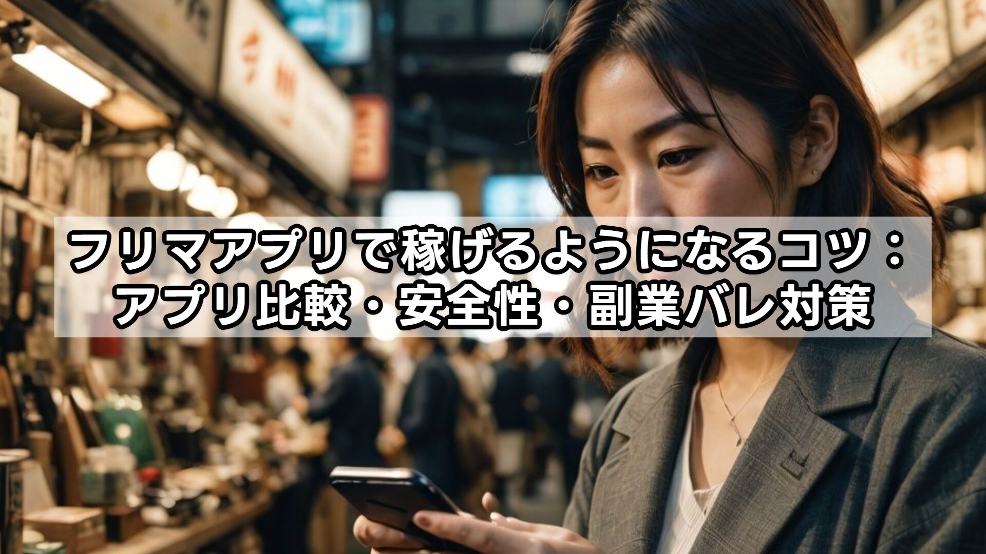 フリマアプリで稼げるようになるコツ：アプリ比較・安全性・副業バレ対策