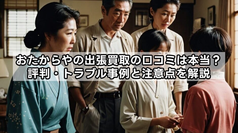 おたからやの出張買取の口コミは本当？評判・トラブル事例と注意点を解説