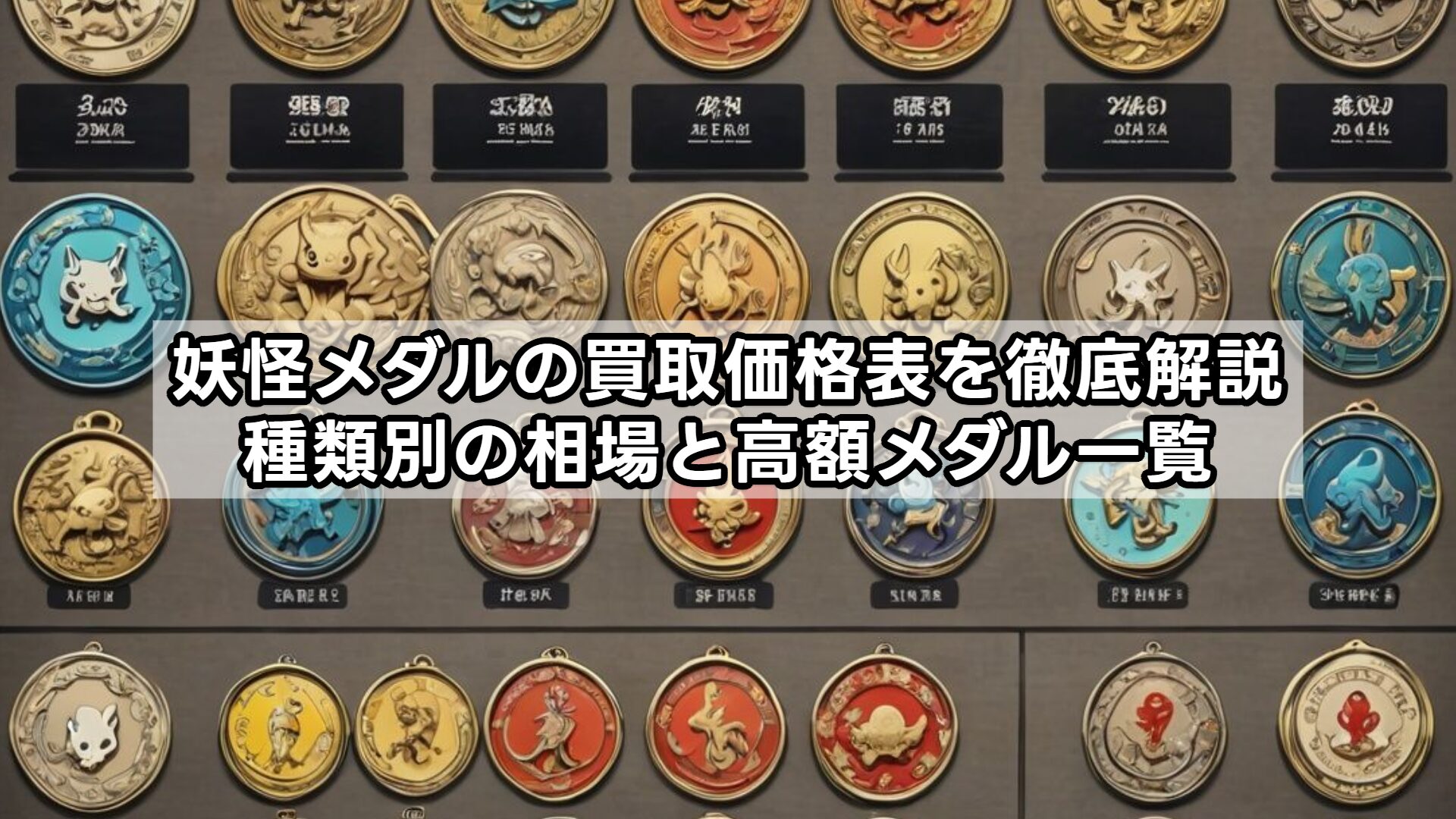 妖怪メダルの買取価格表を徹底解説｜種類別の相場と高額メダル一覧