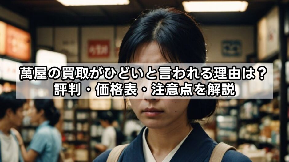 萬屋の買取がひどいと言われる理由は？評判・価格表・注意点を解説