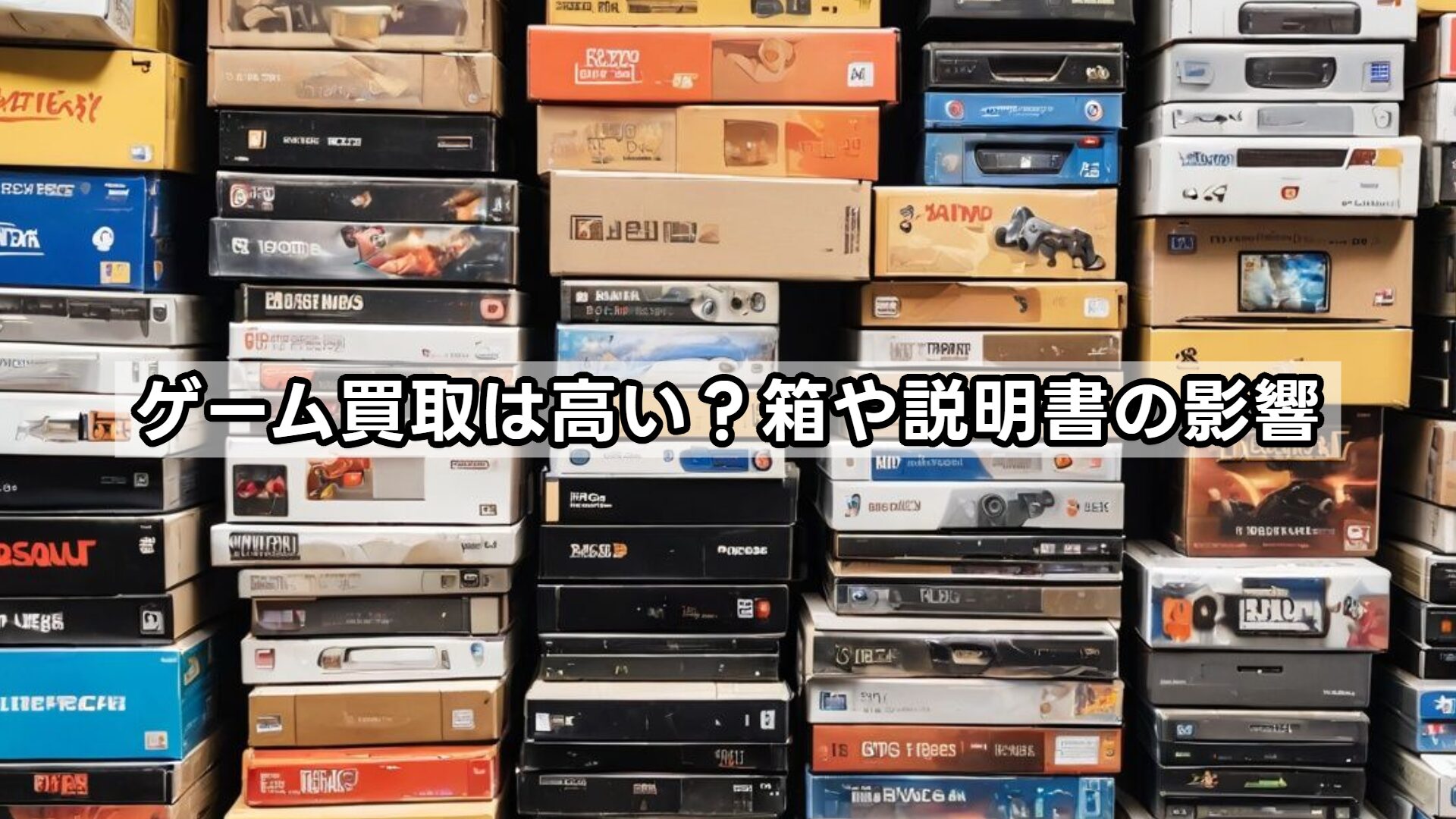 ゲーム買取は高い？箱や説明書の影響