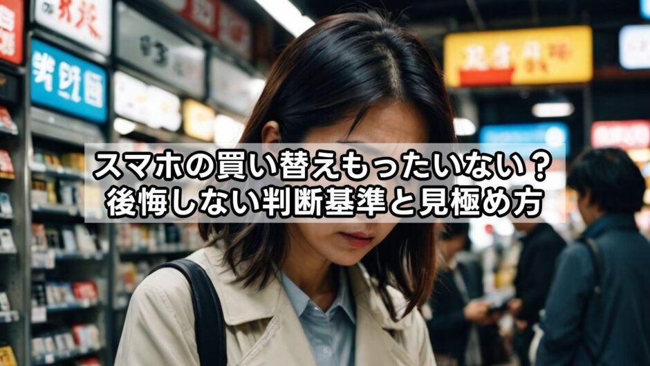 スマホの買い替えもったいない？後悔しない判断基準と見極め方