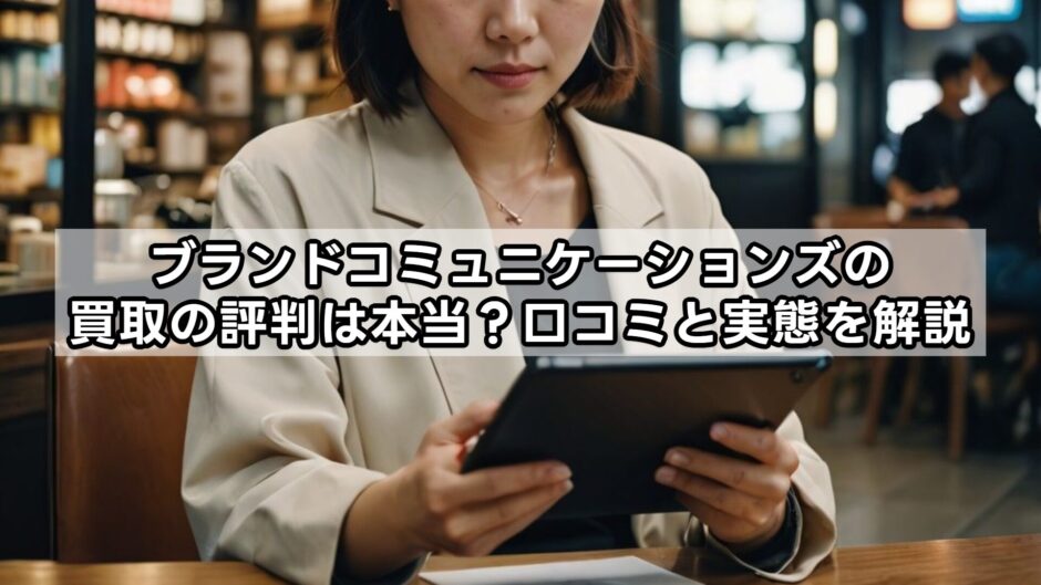 ブランドコミュニケーションズの買取の評判は本当？口コミと実態を解説