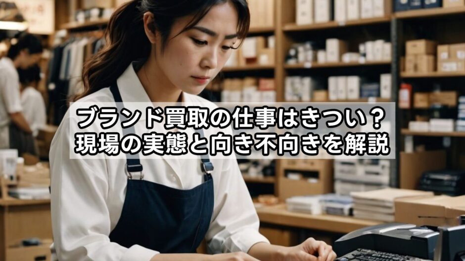 ブランド買取の仕事はきつい？現場の実態と向き不向きを解説