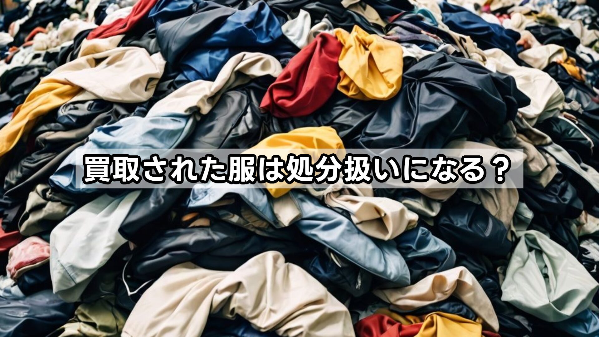 買取された服は処分扱いになる？