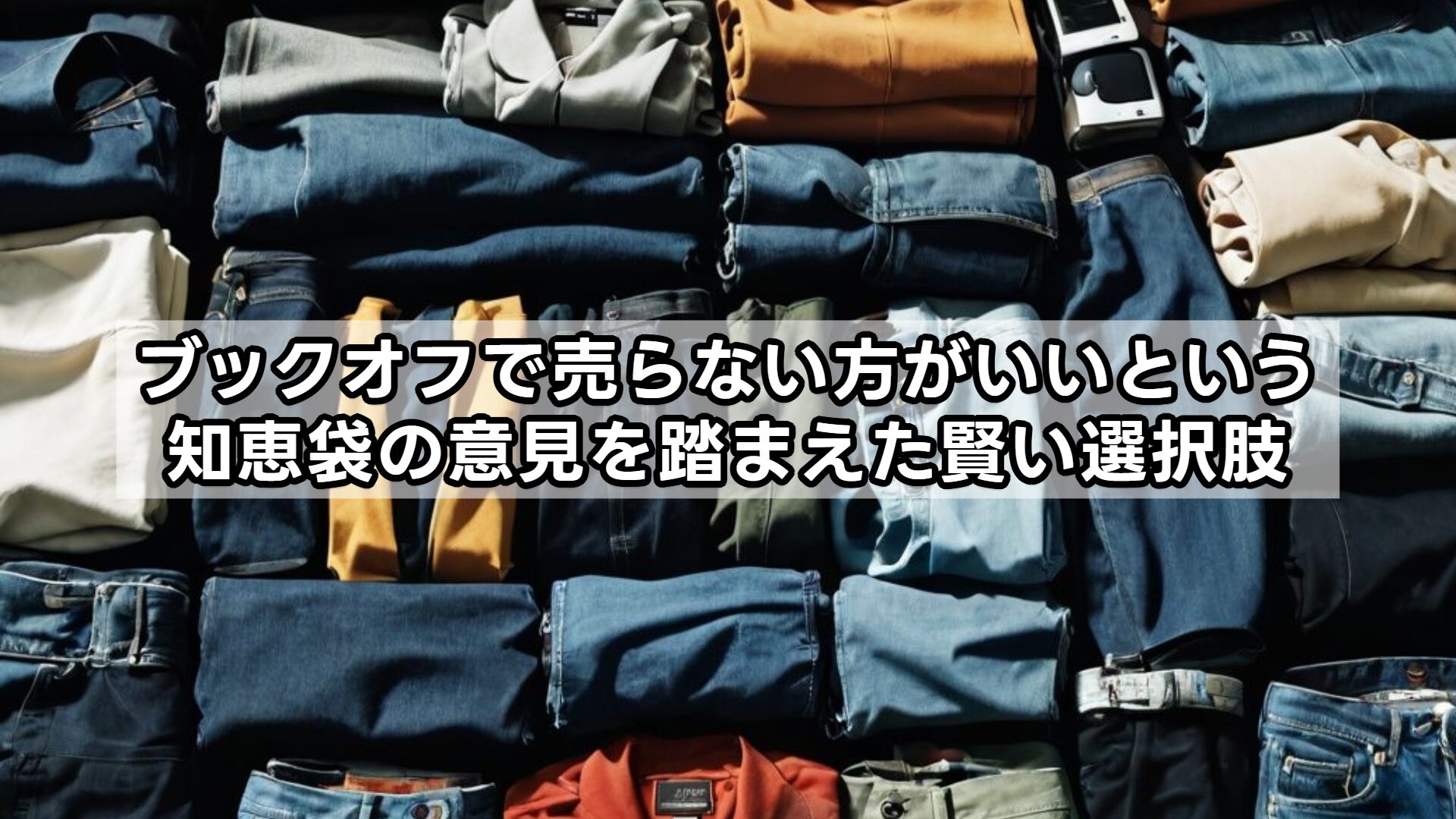 ブックオフで売らない方がいいという知恵袋の意見を踏まえた賢い選択肢