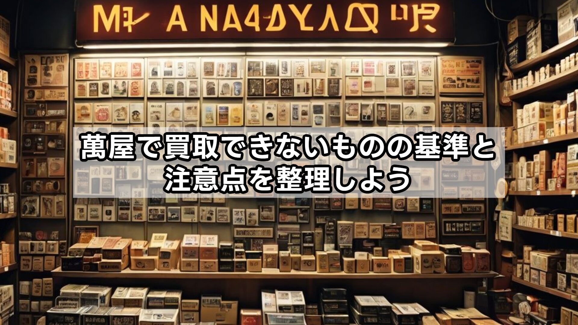 萬屋で買取できないものの基準と注意点を整理しよう