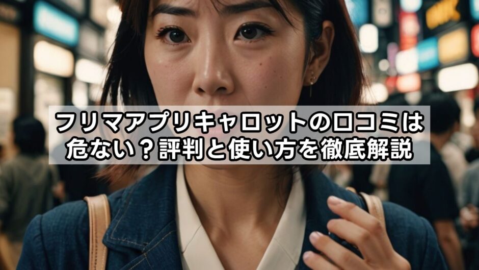 フリマアプリキャロットの口コミは危ない？評判と使い方を徹底解説