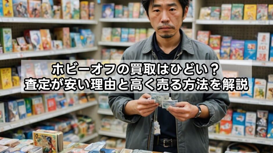 ホビーオフの買取はひどい？査定が安い理由と高く売る方法を解説
