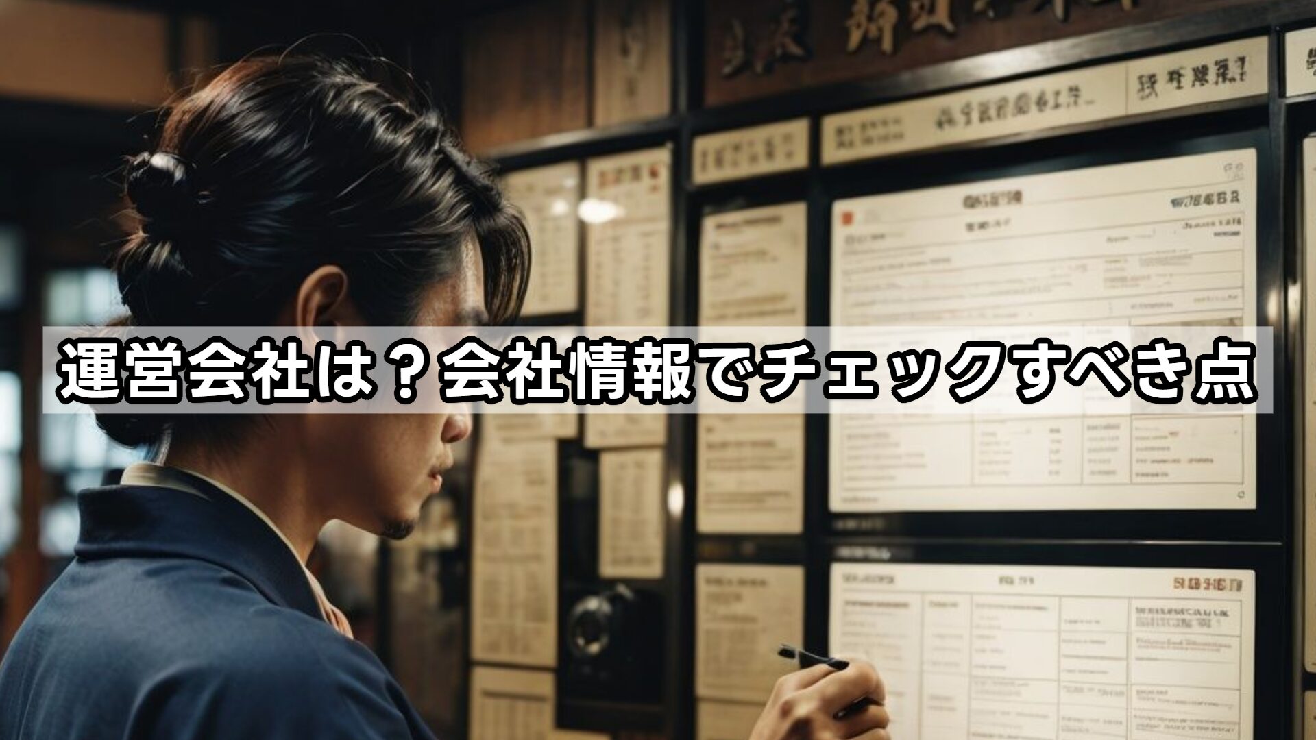 運営会社は？会社情報でチェックすべき点