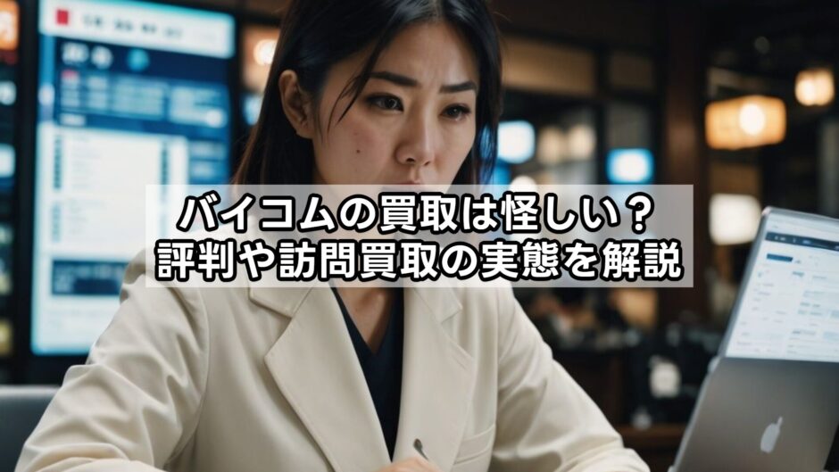 バイコムの買取は怪しい？評判や訪問買取の実態を解説