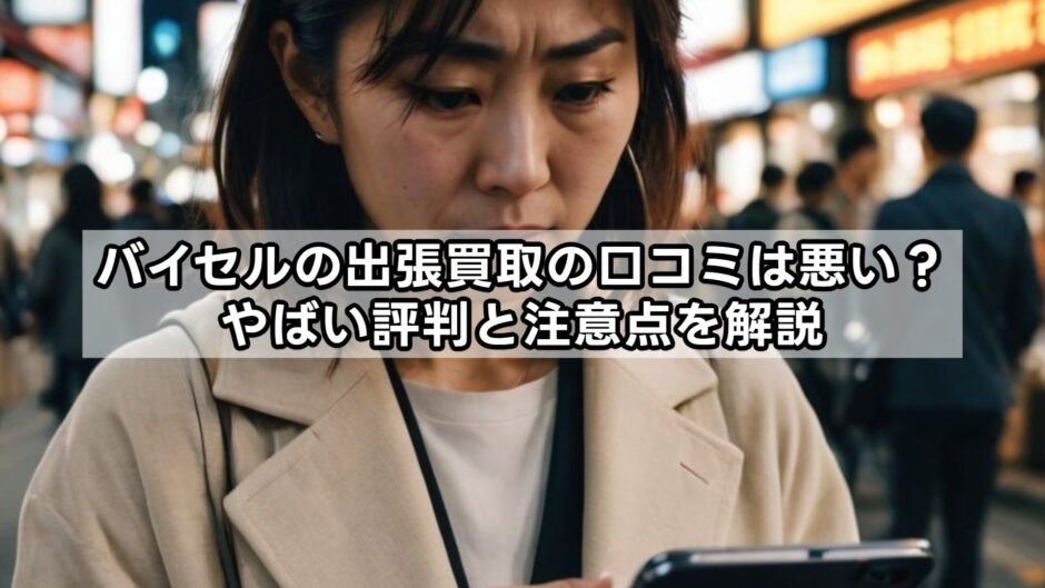 バイセルの出張買取の口コミは悪い？やばい評判と注意点を解説