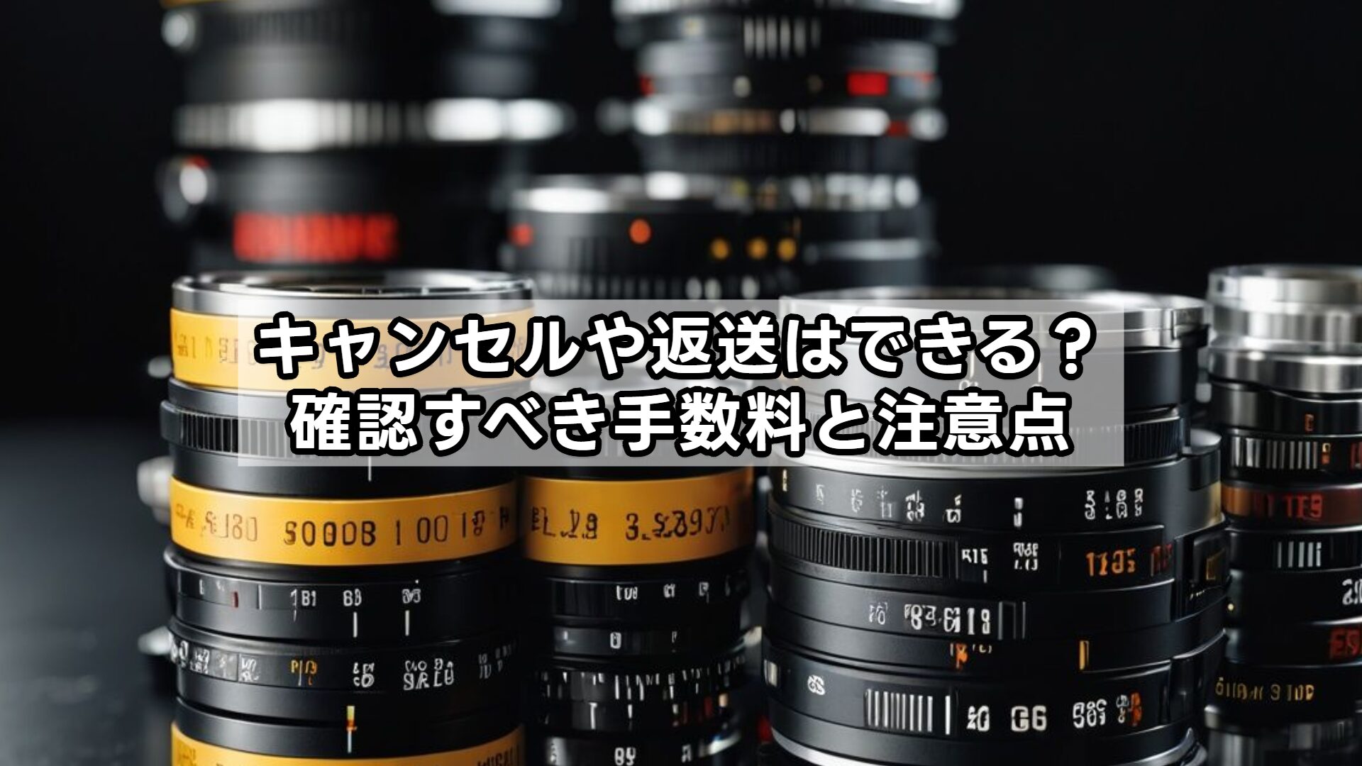 キャンセルや返送はできる？確認すべき手数料と注意点