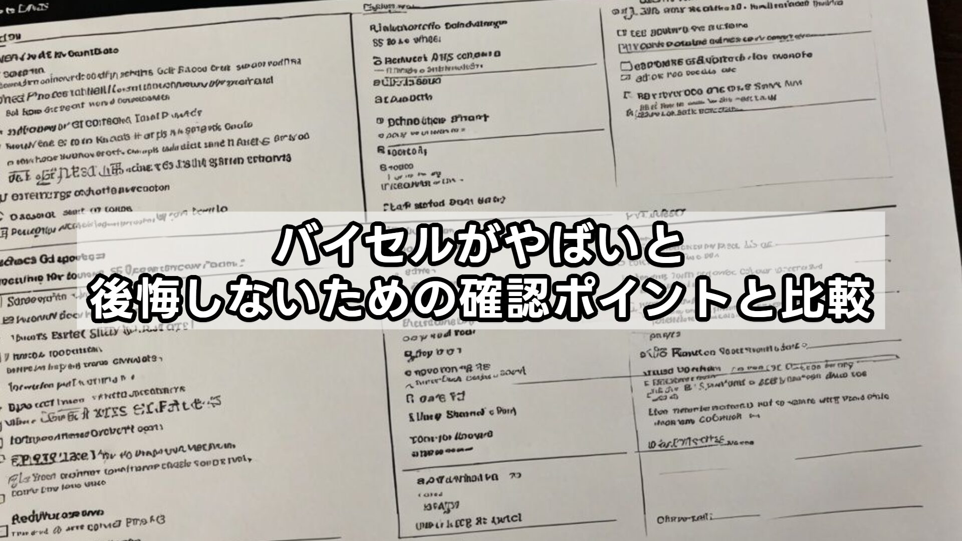 バイセルがやばいと後悔しないための確認ポイントと比較
