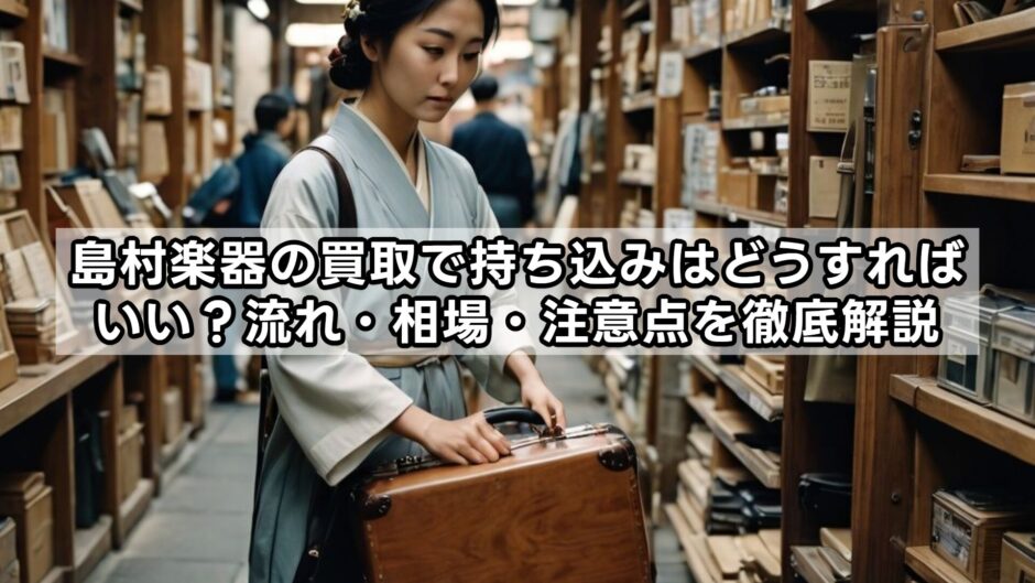 島村楽器の買取で持ち込みはどうすればいい？流れ・相場・注意点を徹底解説
