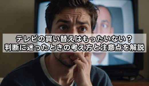 テレビの買い替えはもったいない？判断に迷ったときの考え方と注意点を解説