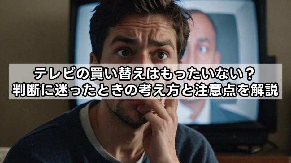 テレビの買い替えはもったいない？判断に迷ったときの考え方と注意点を解説