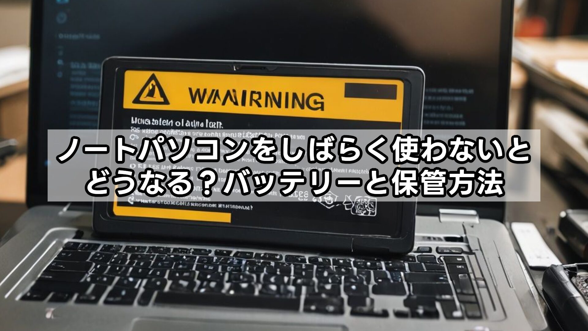 ノートパソコンをしばらく使わないとどうなる？バッテリーと保管方法