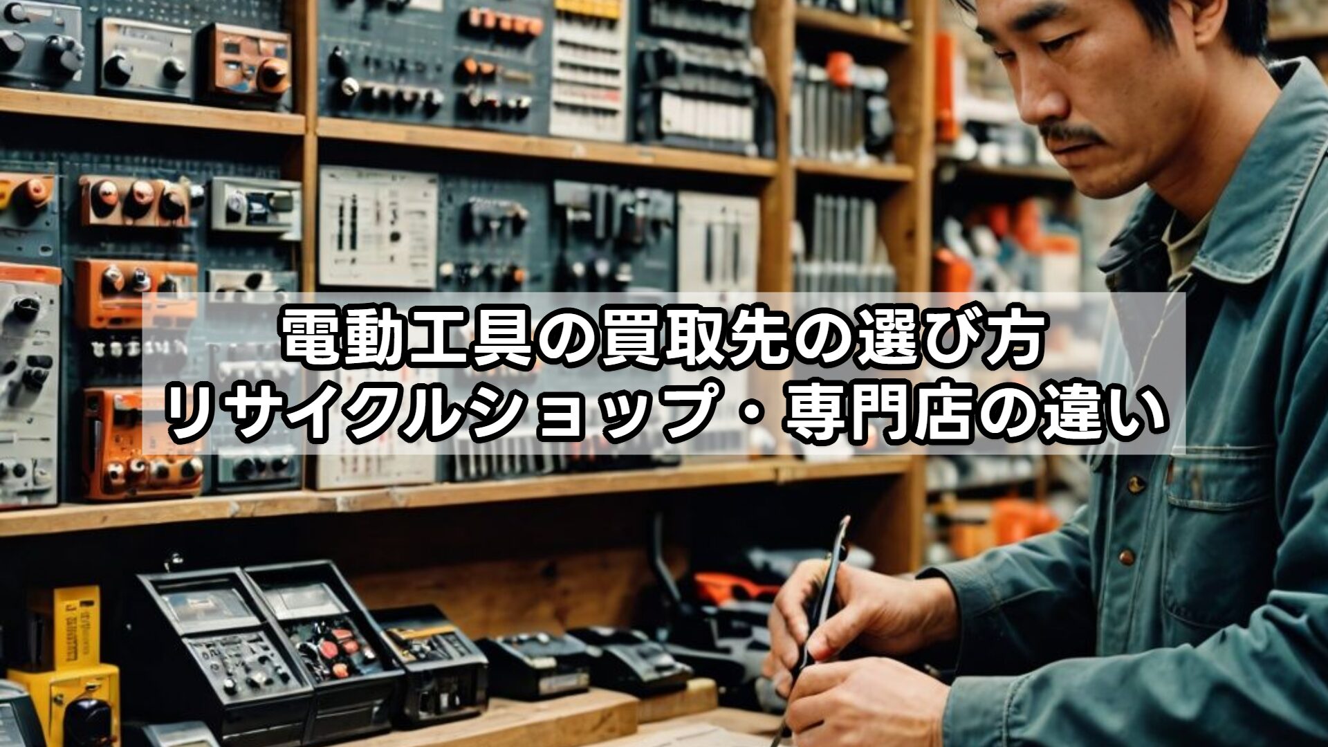 電動工具の買取先の選び方：リサイクルショップ・専門店の違い