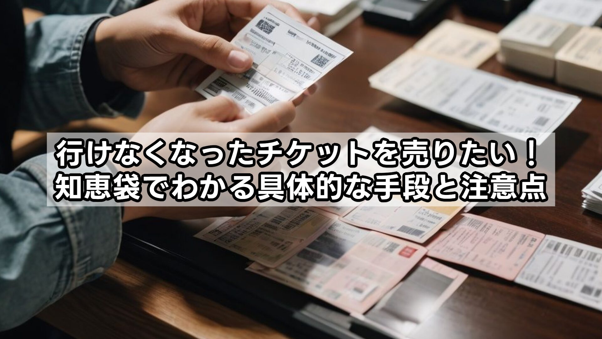 行けなくなったチケットを売りたい！知恵袋でわかる具体的な手段と注意点