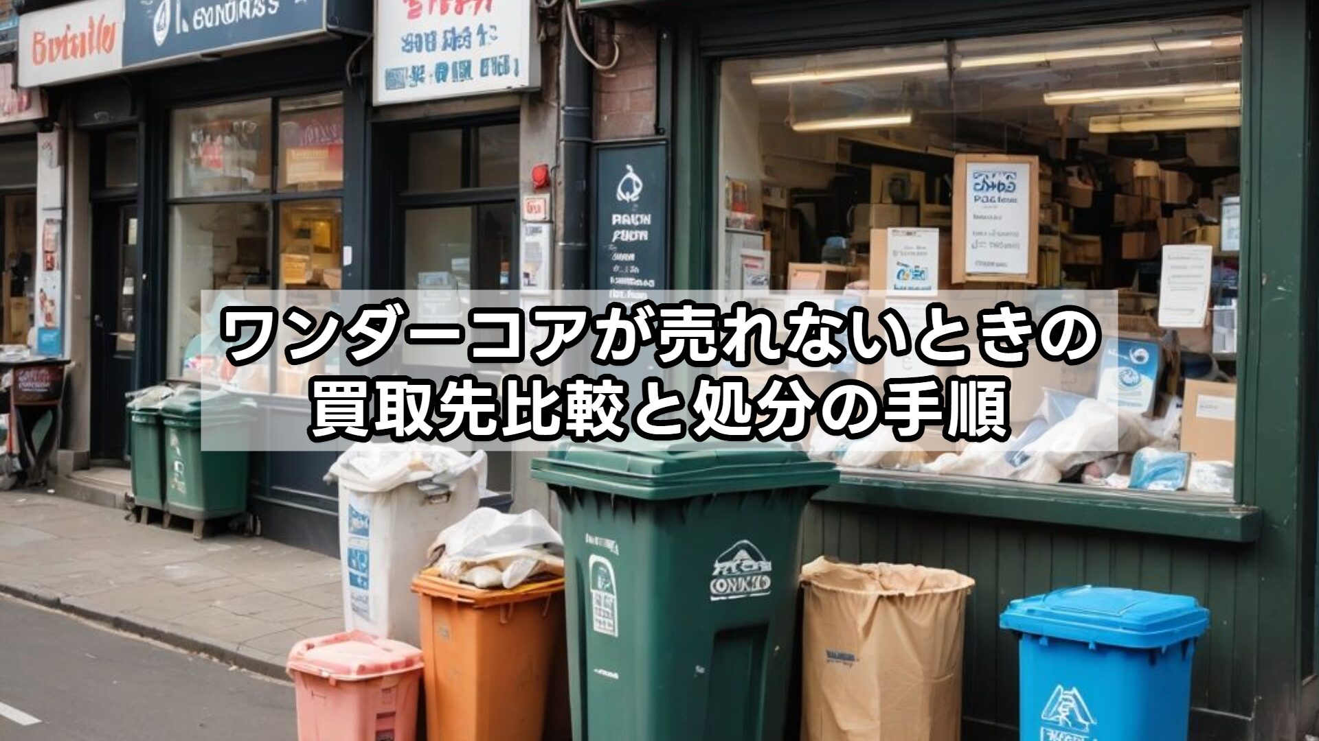 ワンダーコアが売れないときの買取先比較と処分の手順