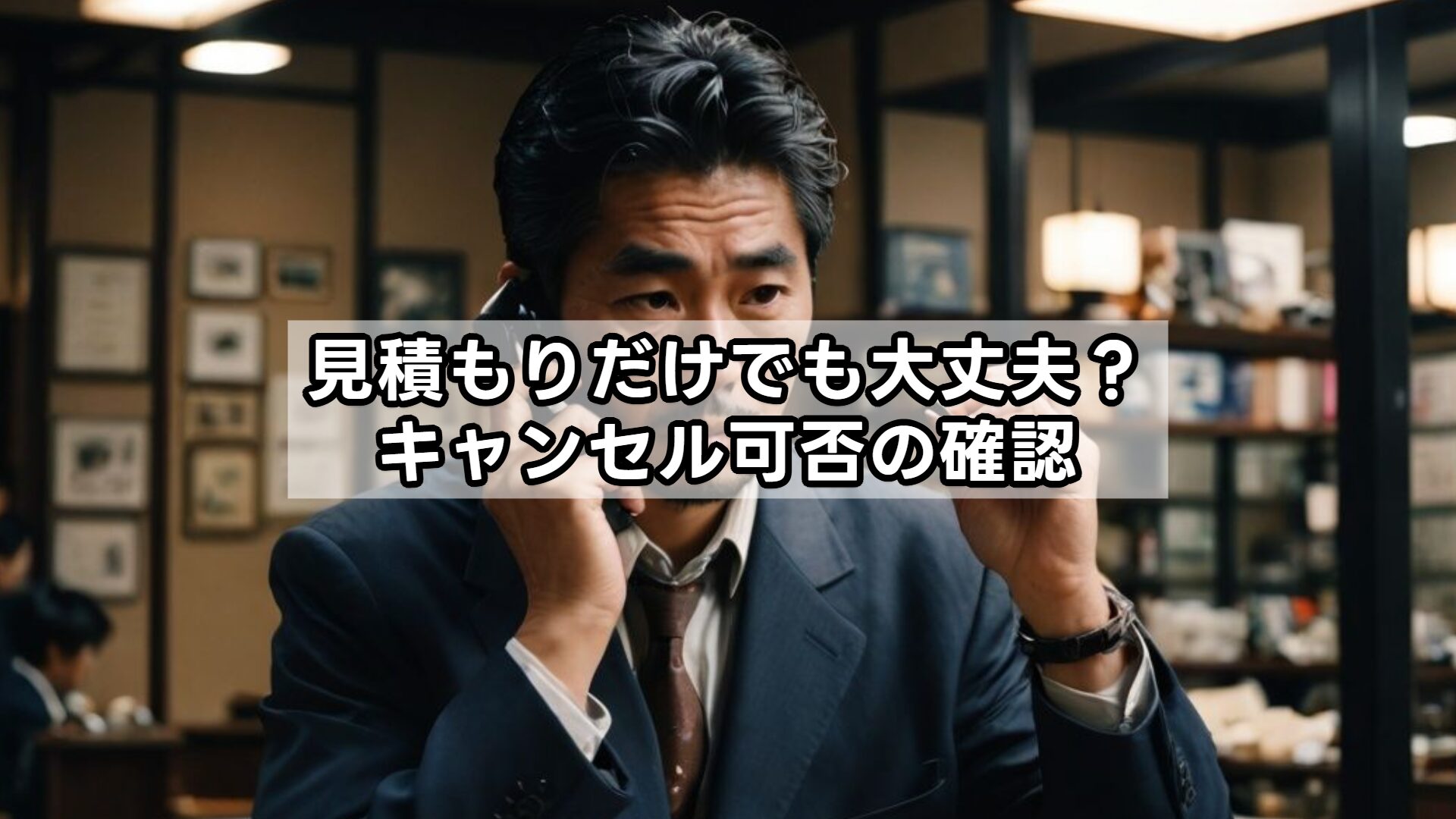 見積もりだけでも大丈夫？キャンセル可否の確認