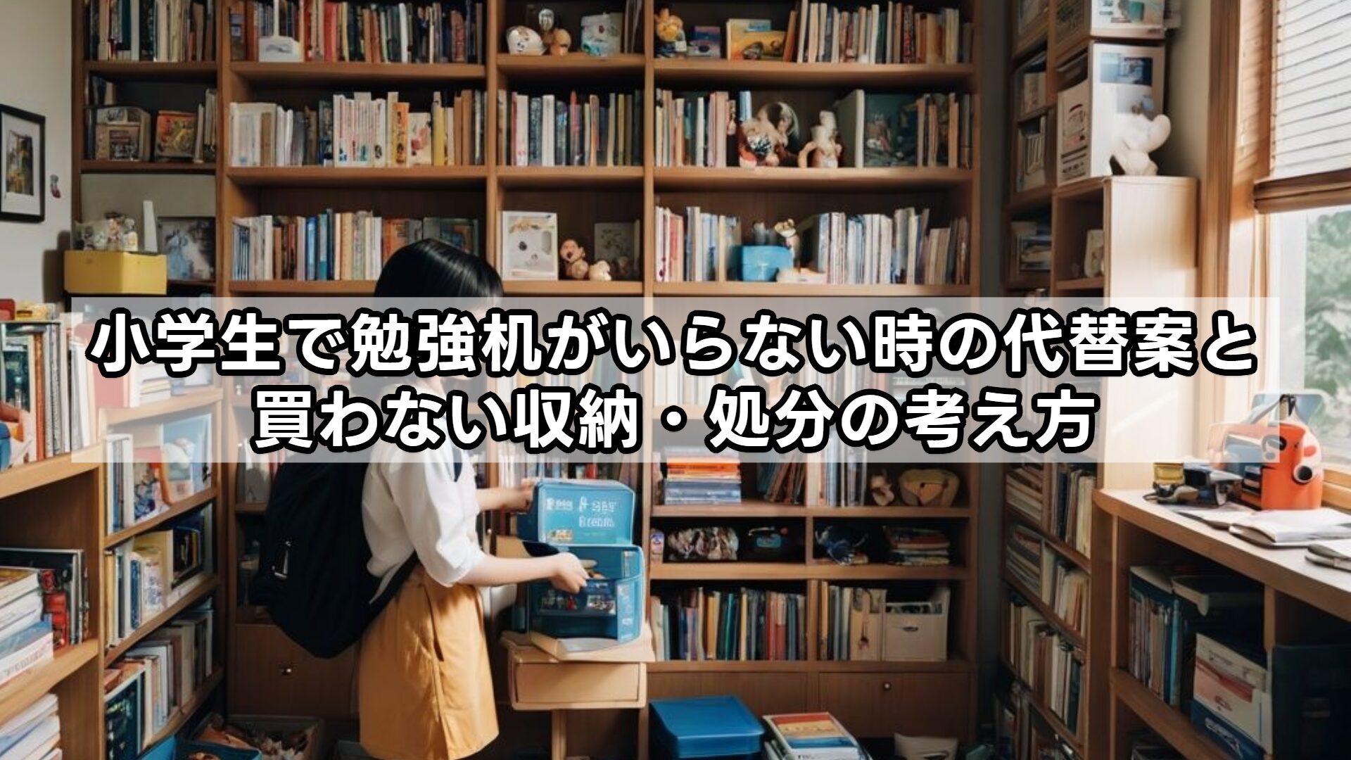 小学生で勉強机がいらない時の代替案と、買わない収納・処分の考え方