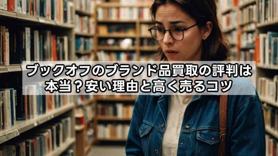 ブックオフのブランド品買取の評判は本当？安い理由と高く売るコツ