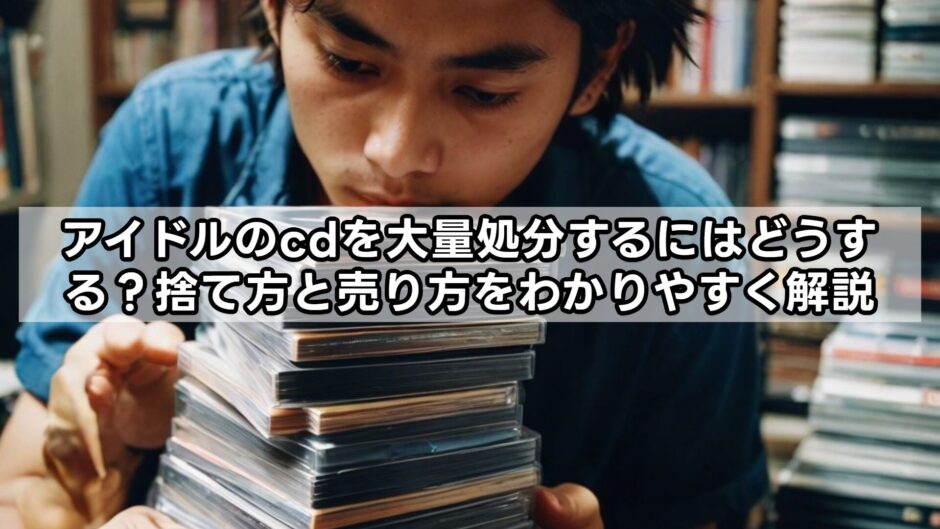 アイドルのcdを大量処分するにはどうする？捨て方と売り方をわかりやすく解説