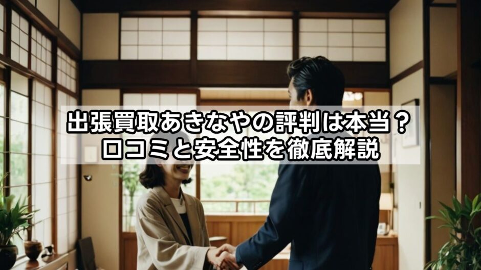 出張買取あきなやの評判は本当？口コミと安全性を徹底解説