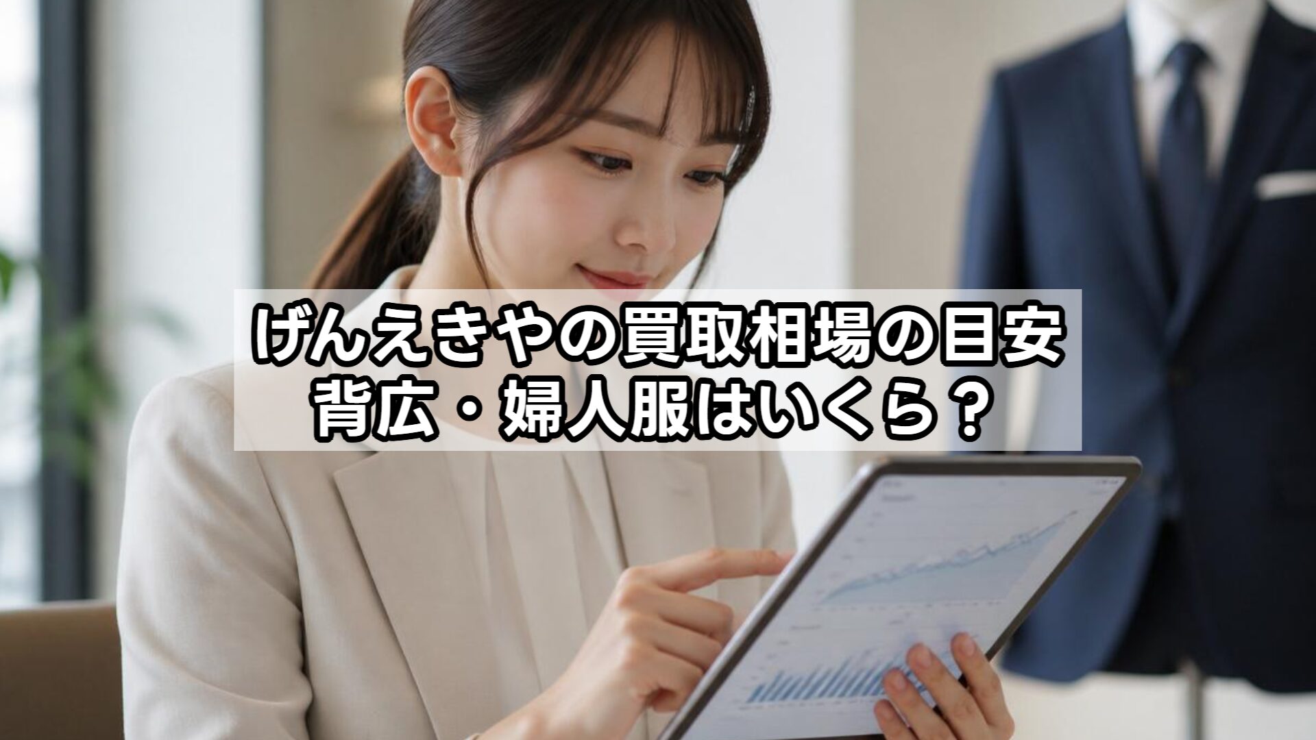 げんえきやの買取相場の目安｜背広・婦人服はいくら？
