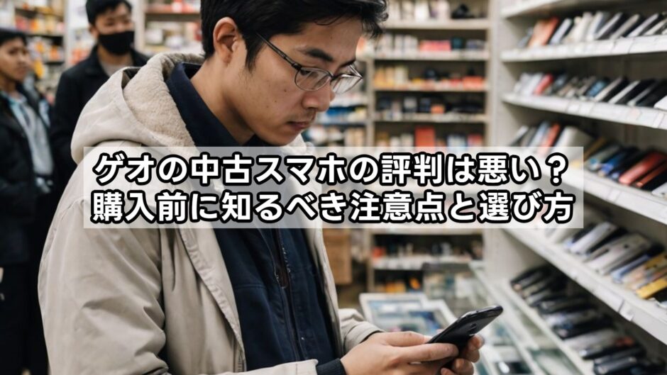 ゲオの中古スマホの評判は悪い？購入前に知るべき注意点と選び方