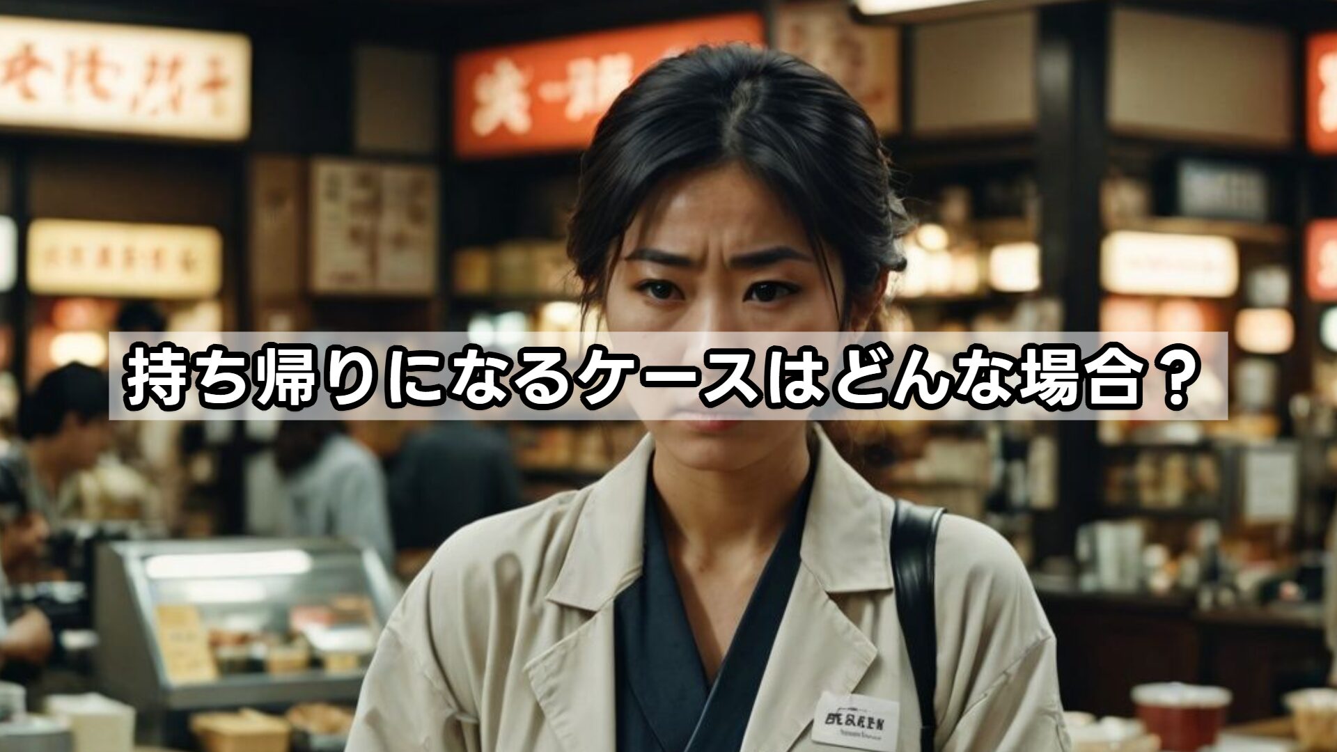 持ち帰りになるケースはどんな場合？