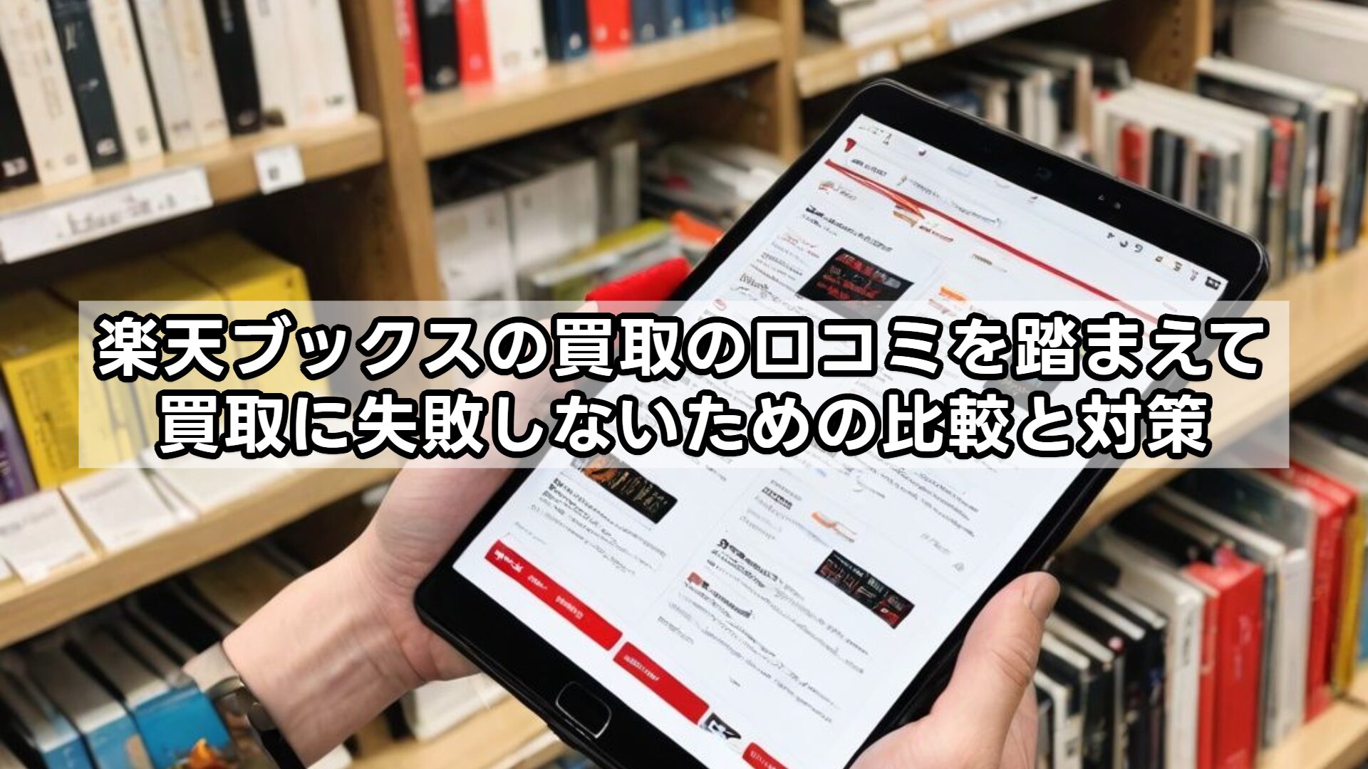 楽天ブックスの買取の口コミを踏まえて買取に失敗しないための比較と対策